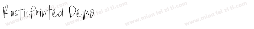 RusticPrinted Demo字体转换